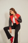 Cropped Jacket Varsity Letterman Crop Jackets for Women Sublimated Jacket