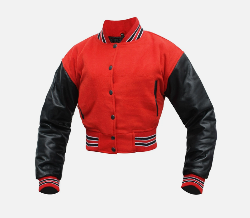 Cropped Jacket Varsity Letterman Crop Jackets for Women Sublimated Jacket