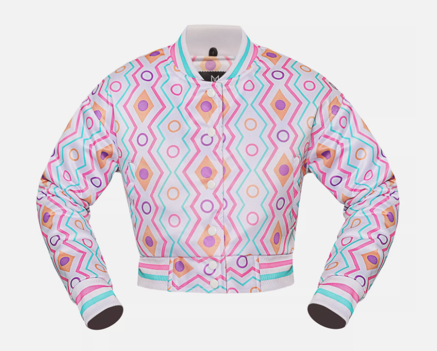 Cropped Jacket Varsity Letterman Crop Jackets for Women Wool Body Leather Sleeve